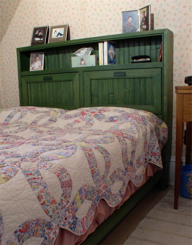 Bed with Bookcase Headboard Plans