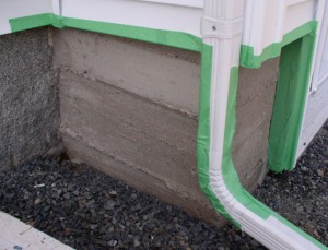 before cu concrete next to real granite