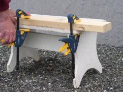 clamp 2 x 4 to work step clamping 2 x 4 to work step