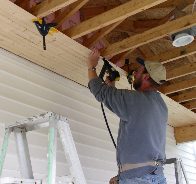 Installing A T G Ceiling By Yourself, Installing Tongue And Groove Ceiling Planks